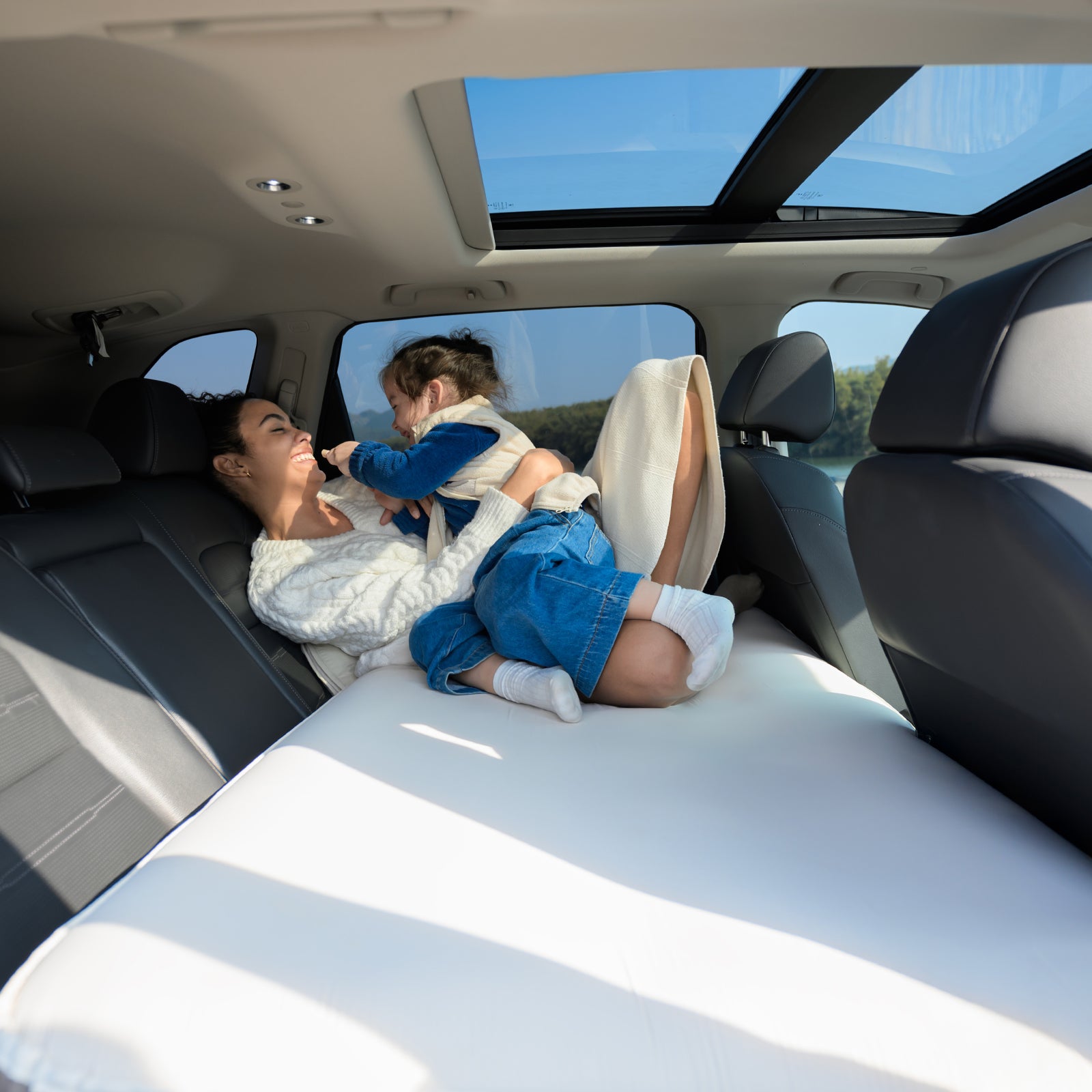 SnugNest Back Seat Foam-Top Sleeping Pad for SUV