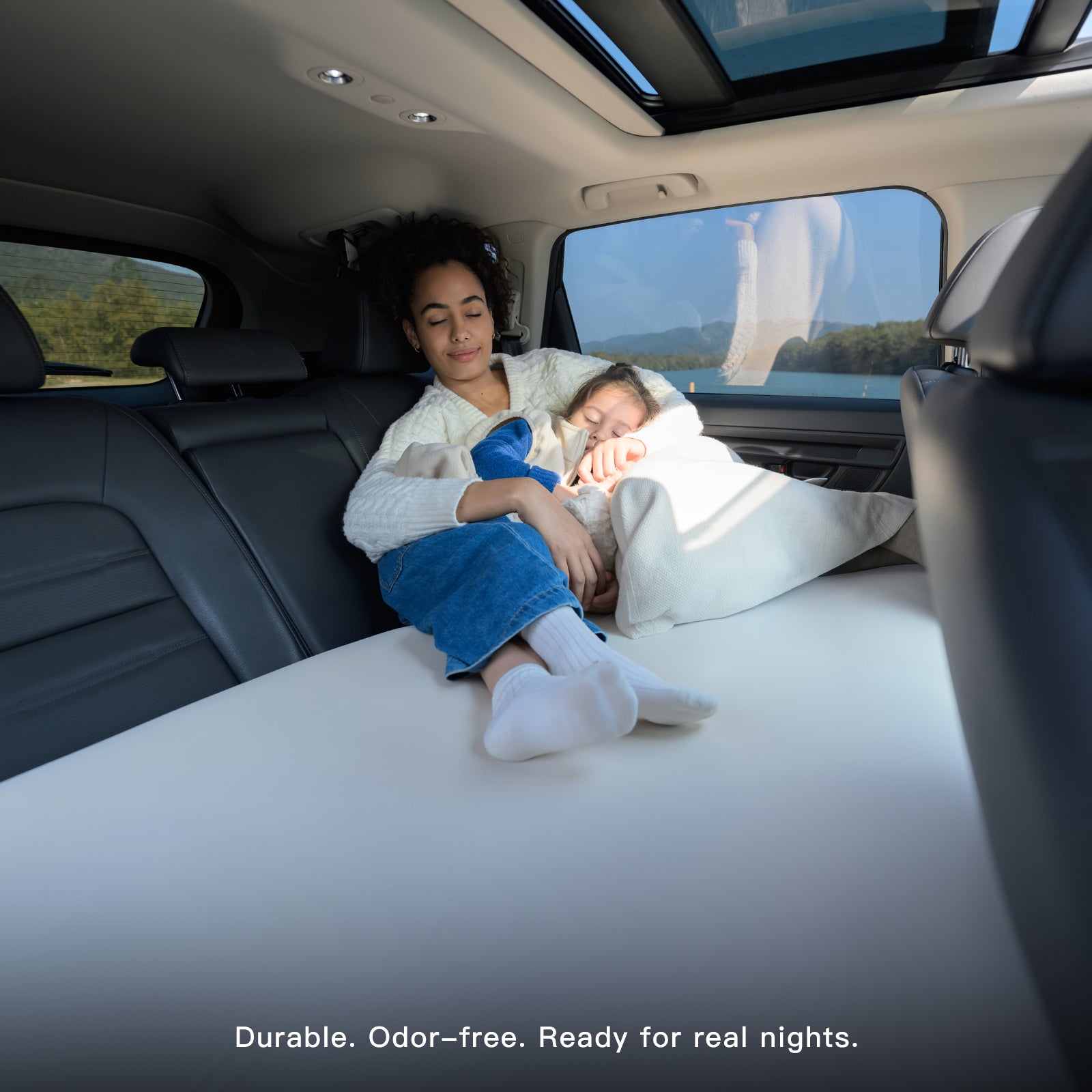 SnugNest Back Seat Foam-Top Sleeping Pad for SUV