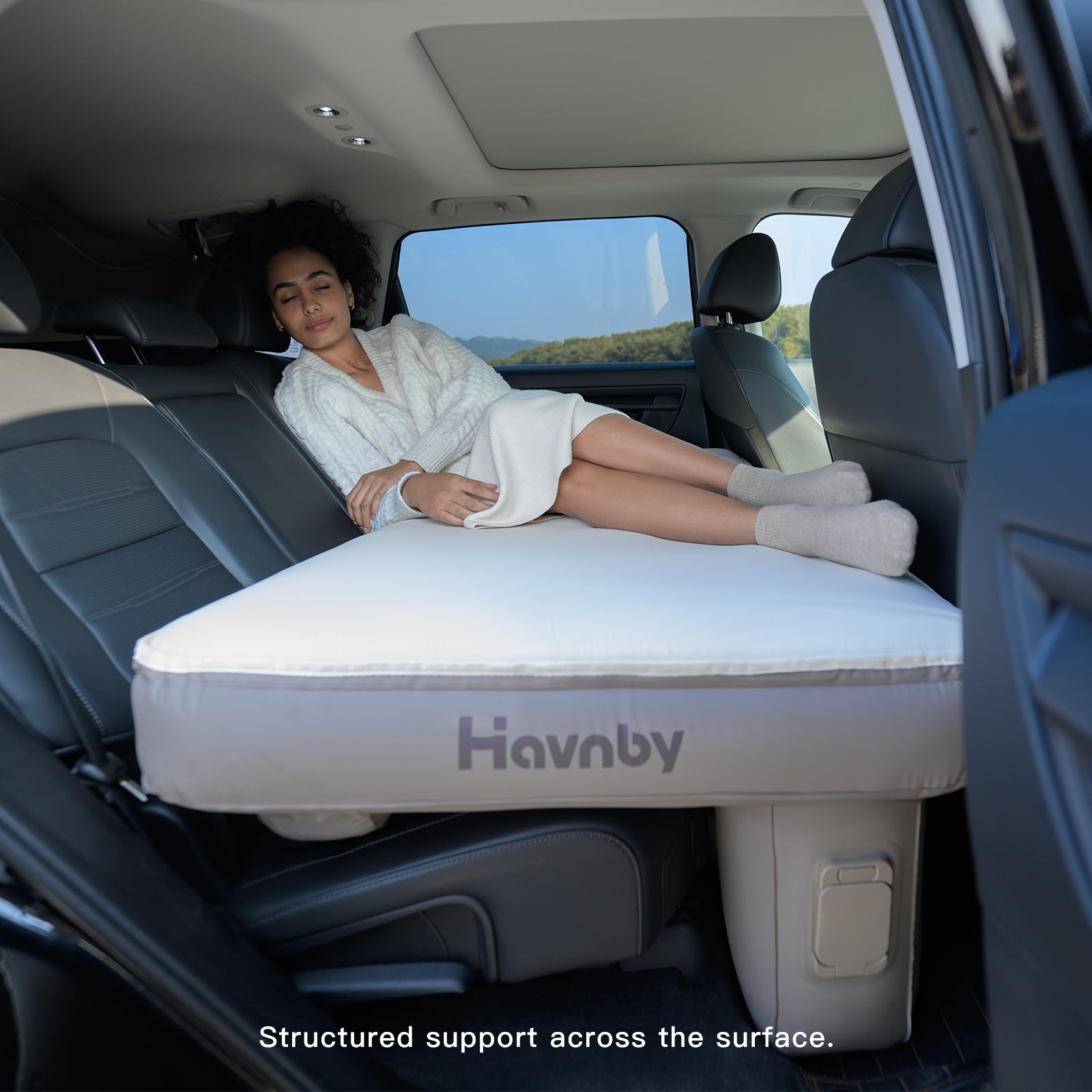 SnugNest Back Seat Foam-Top Sleeping Pad for SUV