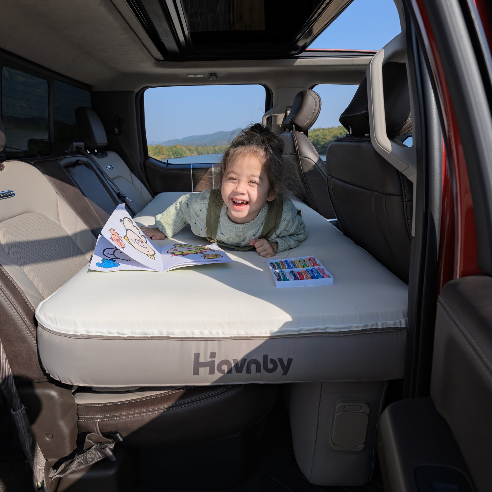 SnugNest Back Seat Foam-Top Sleeping Pad for Truck