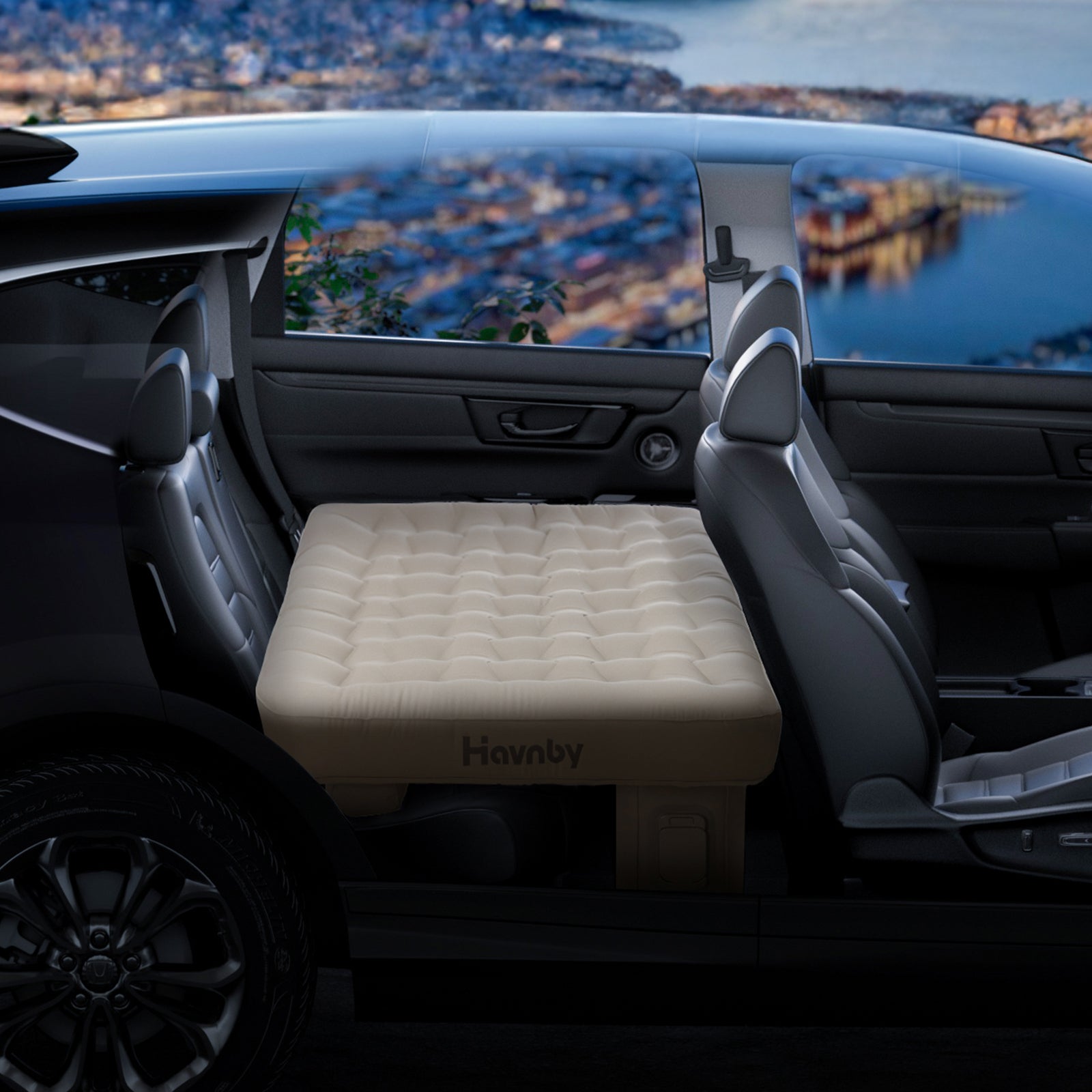 Havnby Inflatable Car Mattress For Tesla Model Y - Back Seat Air Foam Bed