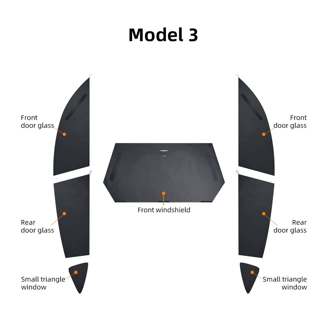 Tesla Model 3 Window Shades - Havnby