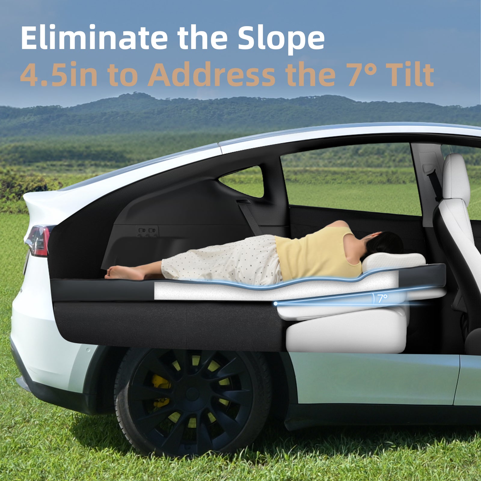 Tesla Model Y Foam Camping Mattress - Tesla Bed by Havnby