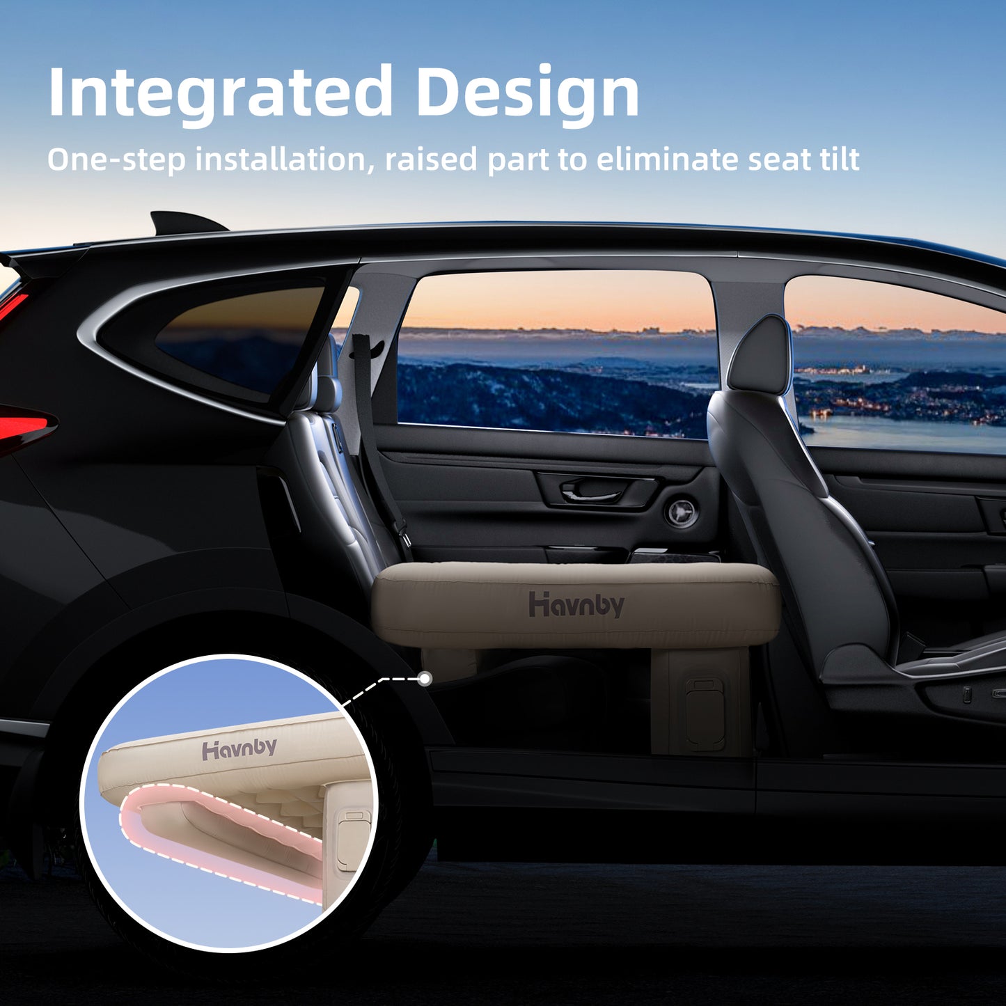 Cozypad Infaltable Air Car Back Seat Mattress for SUV