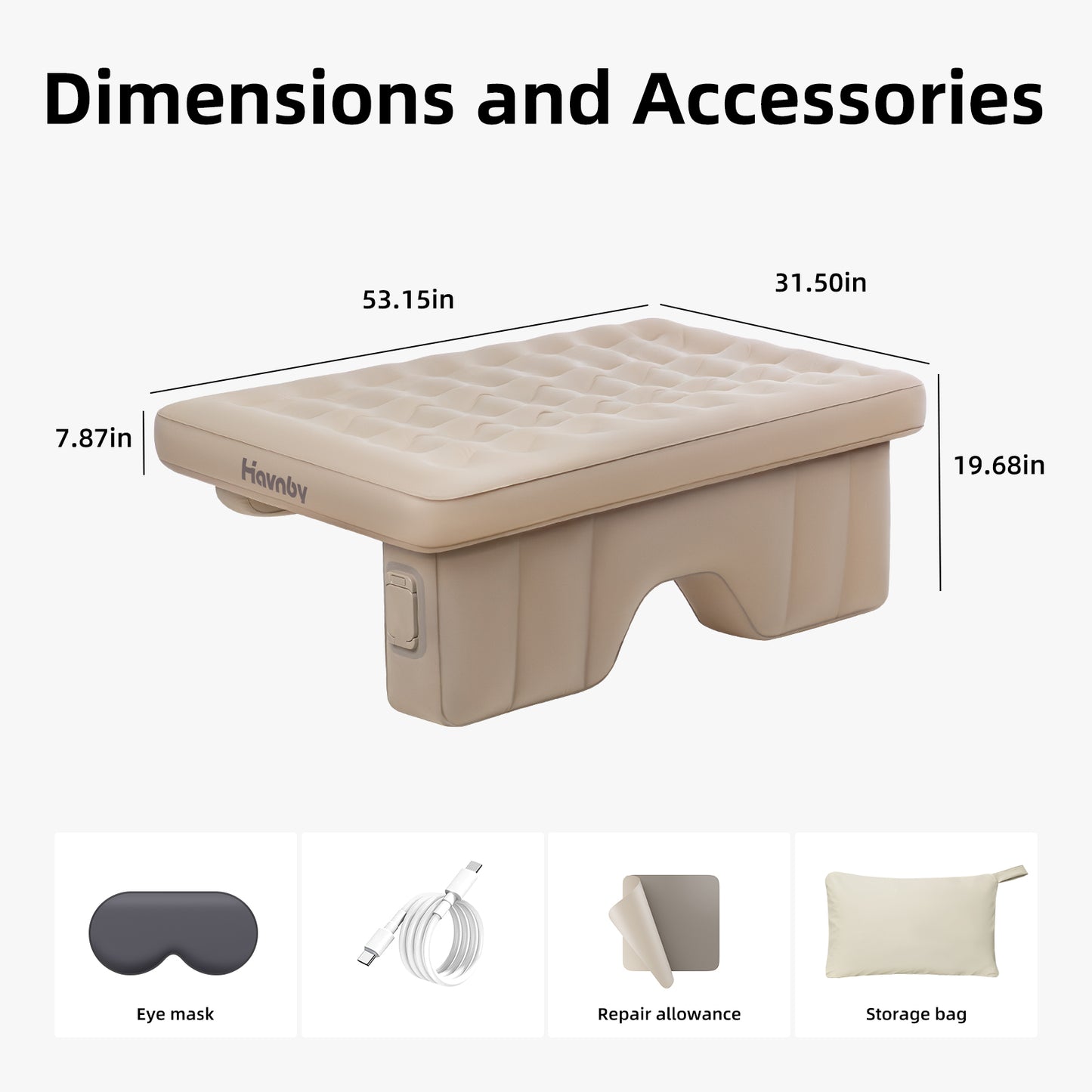 Cozypad Infaltable Air Car Back Seat Mattress for SUV