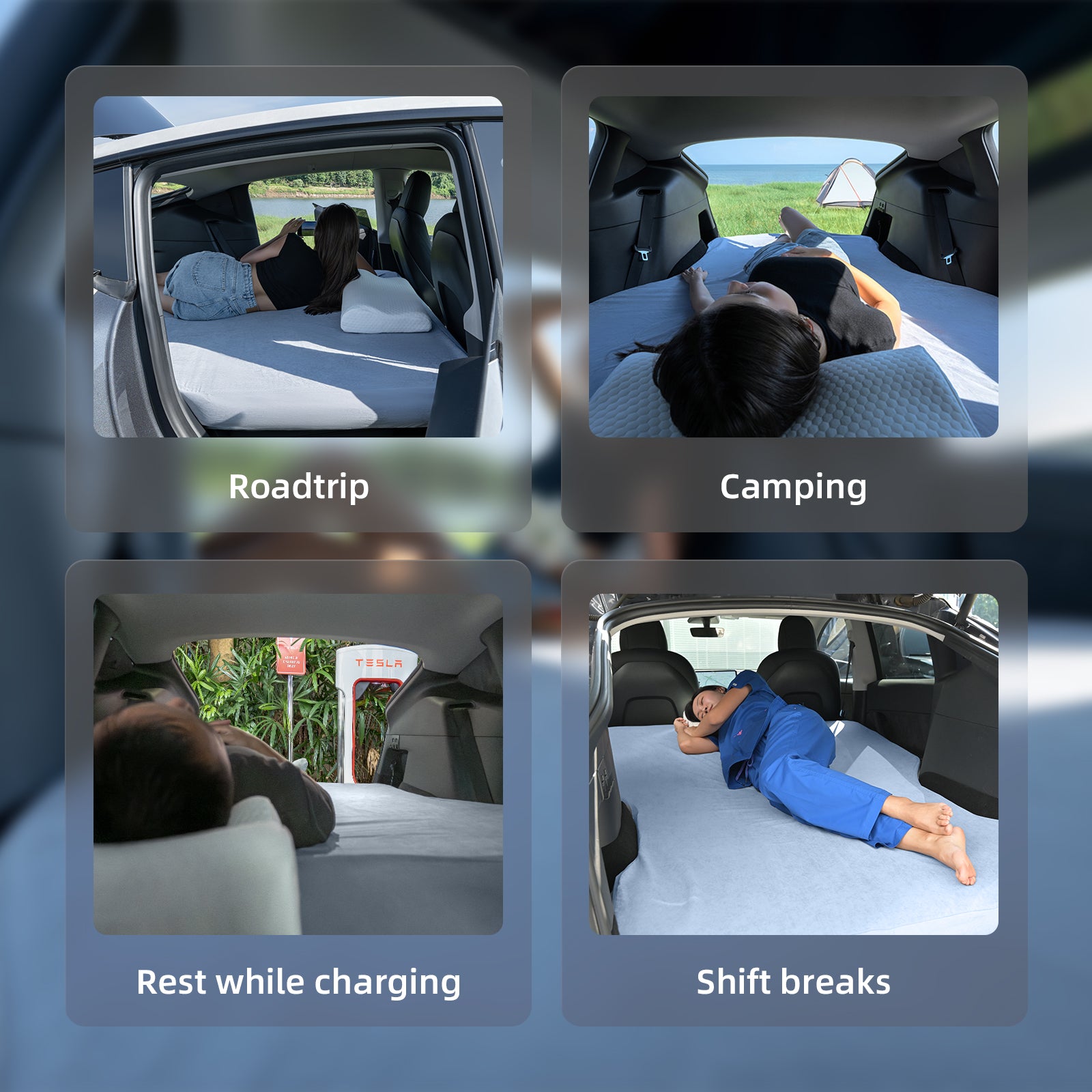 Tesla Model Y Foam Camping Mattress - Tesla Bed by Havnby