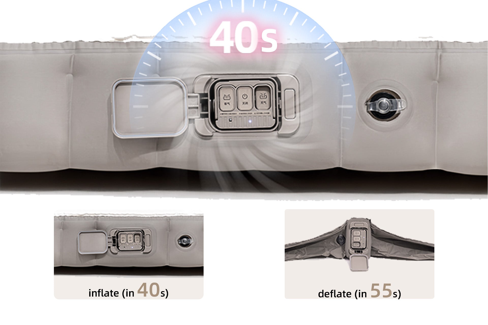 Quick inflation setup of Havnby Toyota Highlander 3rd row mattress for instant comfort on the go