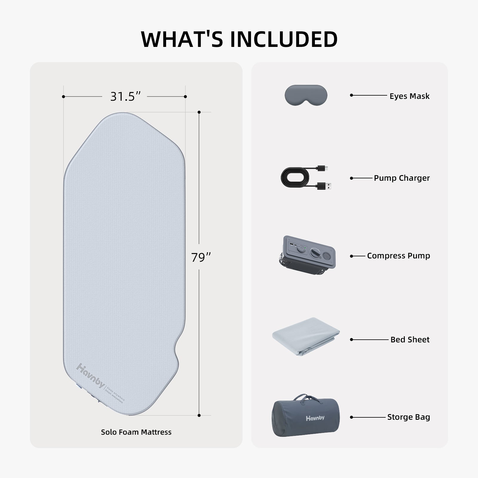Havnby pickup truck diagonal mattress include items