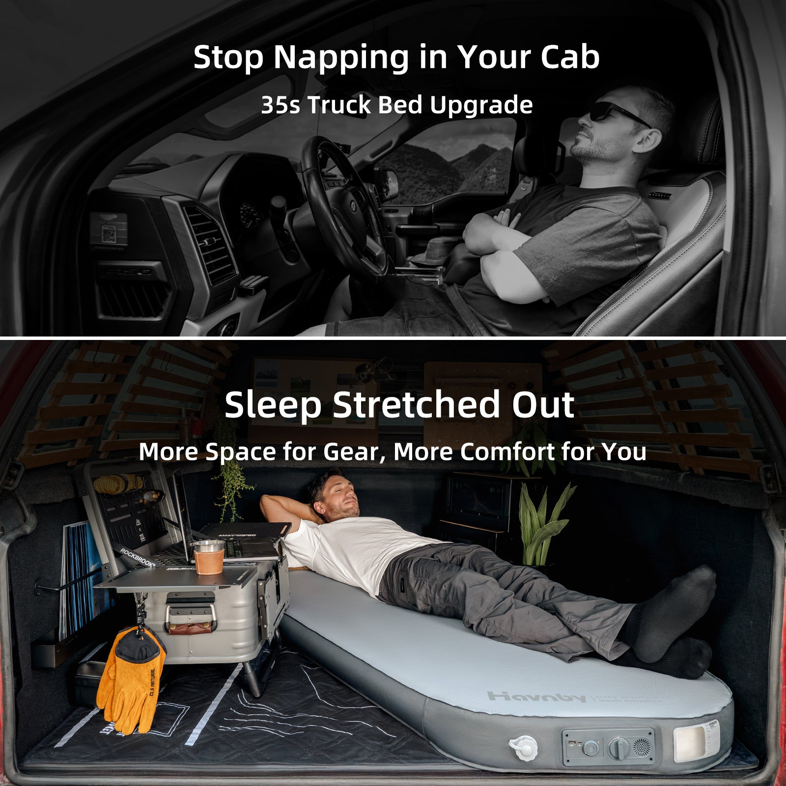 Sleep more space,more comfortable in you truck